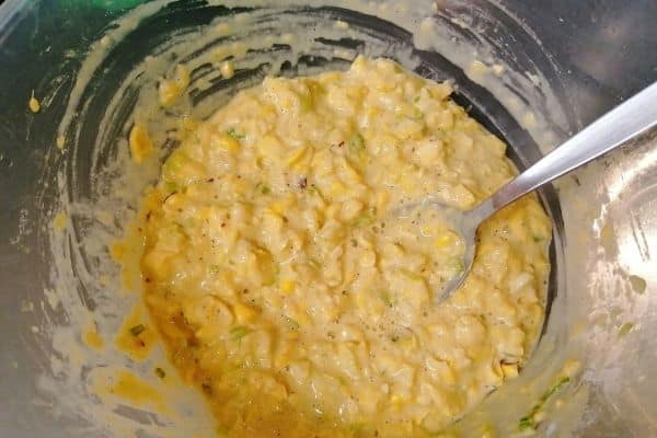 sweetcorn fritter mixture