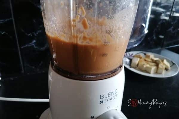 peanut sauce in a blender