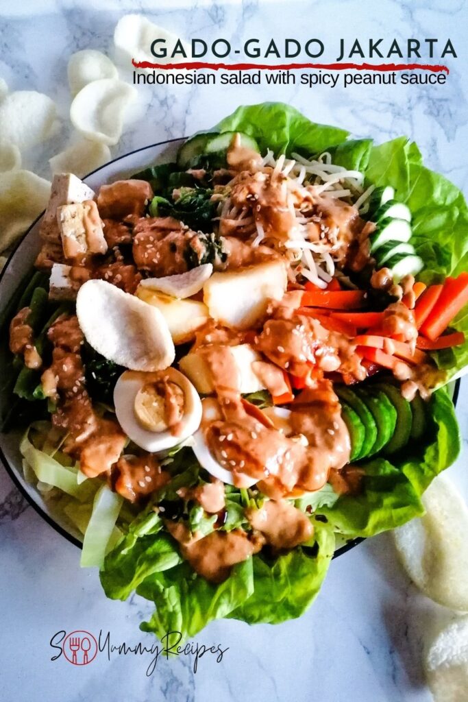 Gado-gado Jakarta with overlay texts
