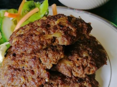 Lamb burger kebab: perfect to cook on griddle pan or barbecue