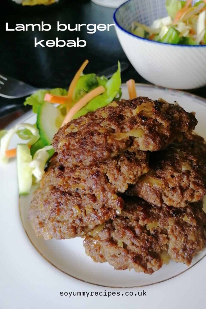 Lamb burger kebab - perfect to cook on griddle pan or barbecue