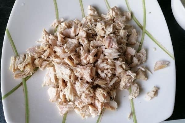Pre-boiled and shredded chicken