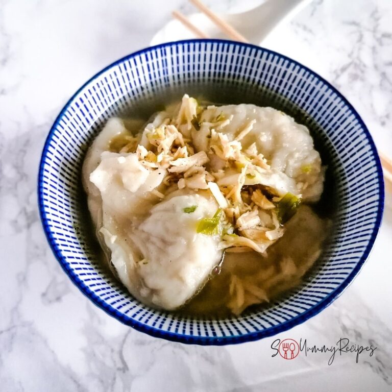 Indonesian chicken wontons - pangsit ayam