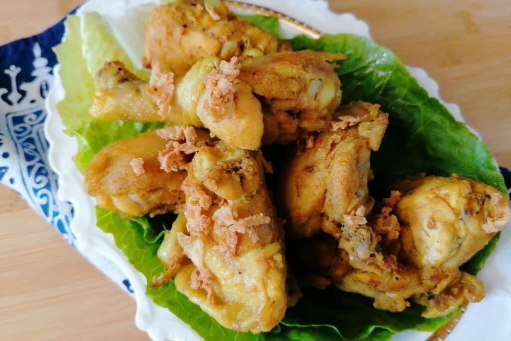 Indonesian yellow fried chicken