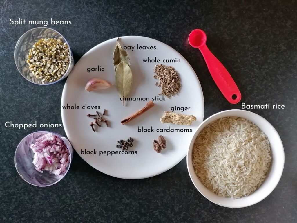 ingredients for kitchari