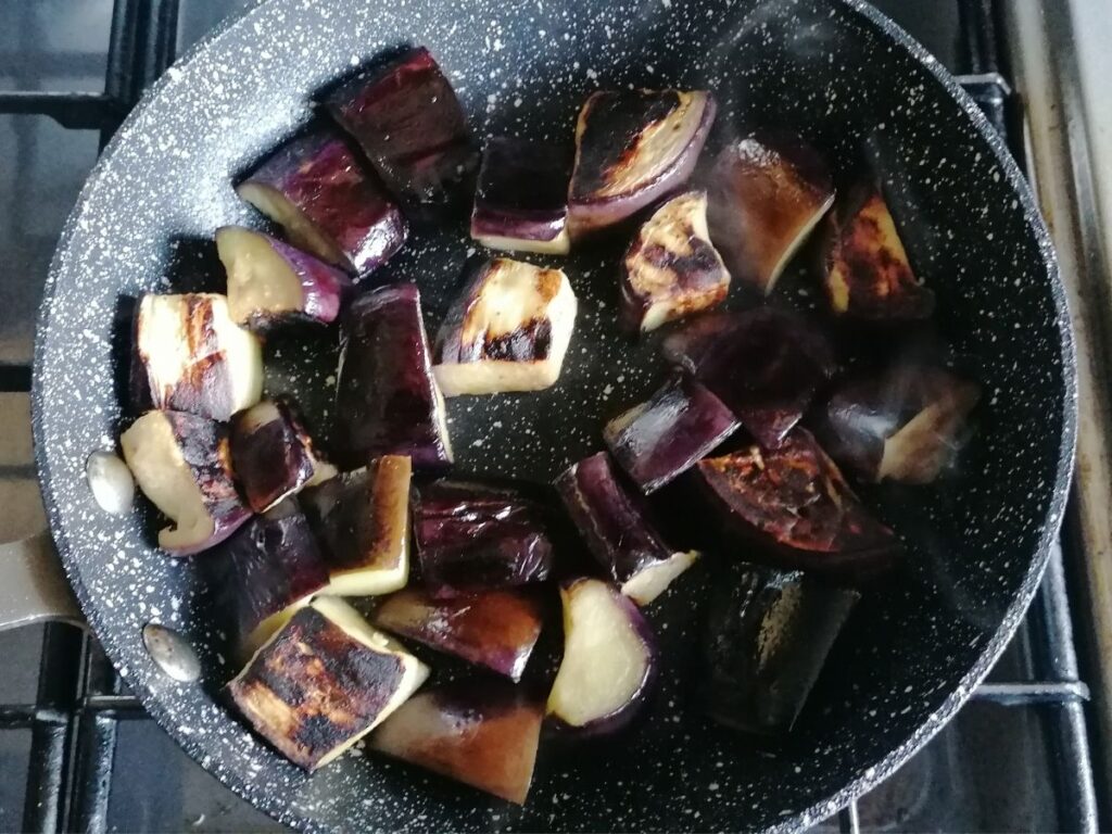 pan roasted aubergines