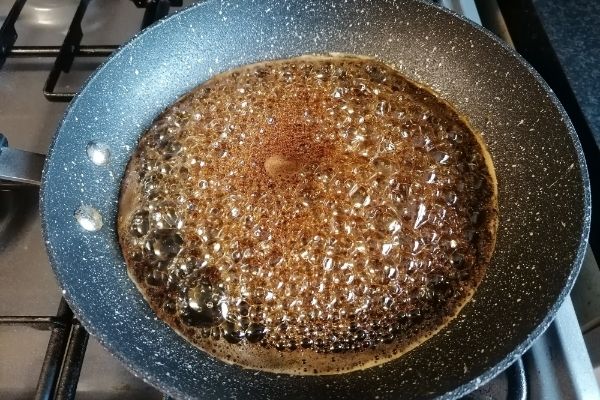 cooking the sugar mixture