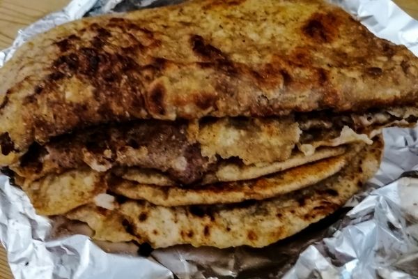 ready cooked keema paratha