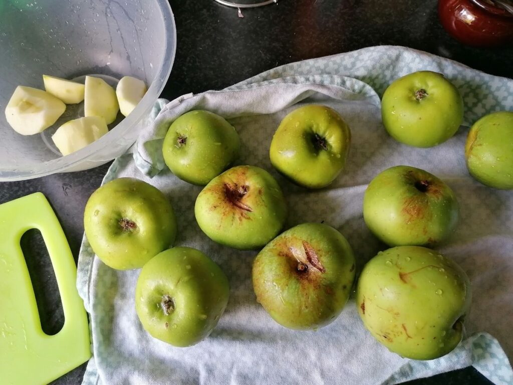 Bramley apples for the jam