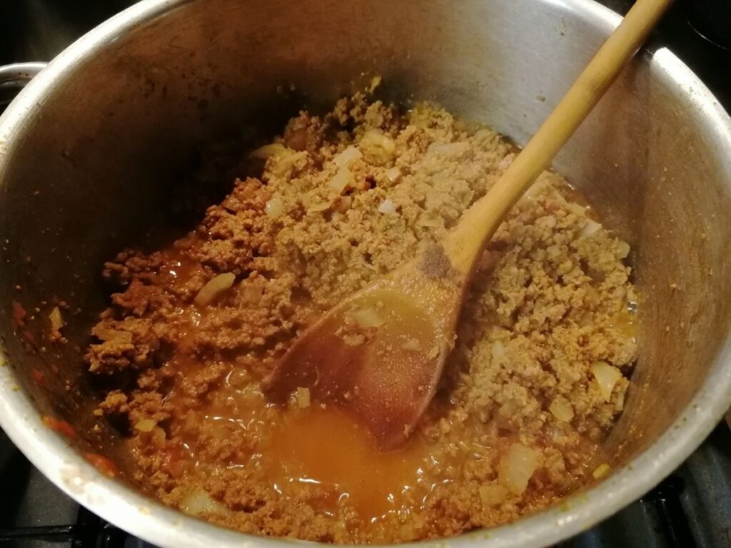cooked minced meat