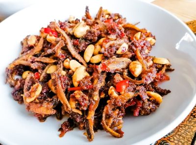 Balado Teri: Indonesian Crispy Anchovies and Peanuts in Chillies