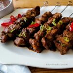 skewers of Indonesian chicken satay