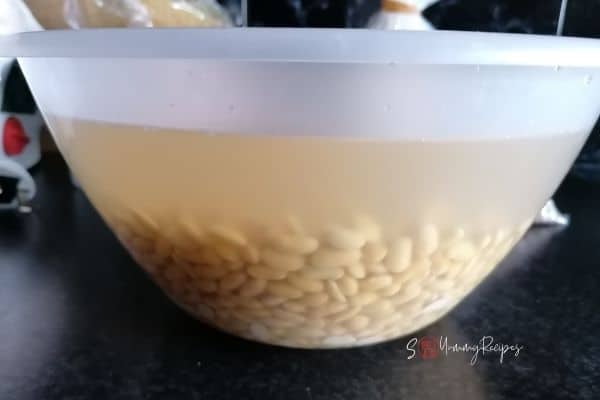 soybeans after overnight soaking