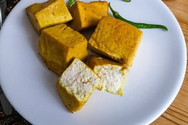 ready made yellow tofu