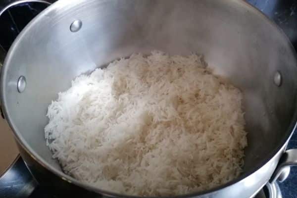 steam the rice