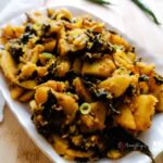 Pakistani Aloo Methi - Potato and Fenugreek Leaves Curry