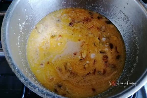 semolina pudding mixture