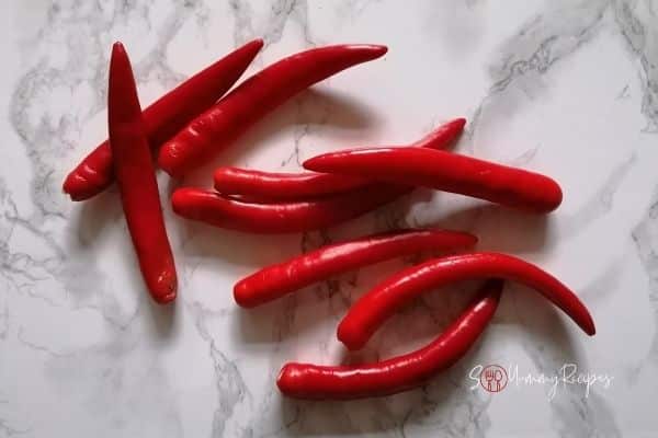 fresh red chillies