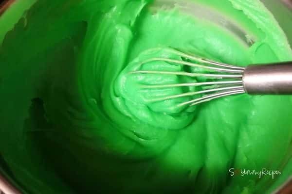 green batter and a whisk