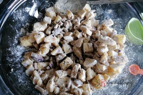 pakora ingredients in a bowl