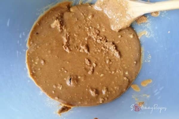 chickpea flour and butter mixture in a mixing bowl