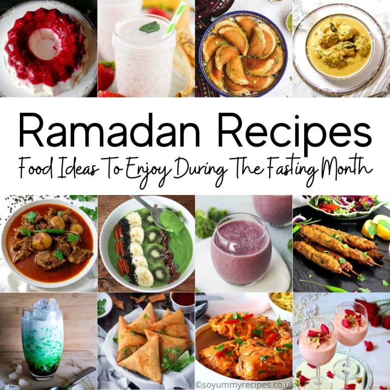 photo collage of foods for Ramadan Recipes