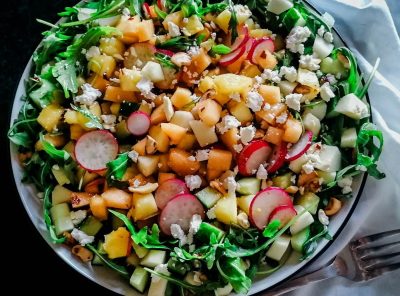 Delicious Crunchy Apple Salad With Balsamic Vinaigrette