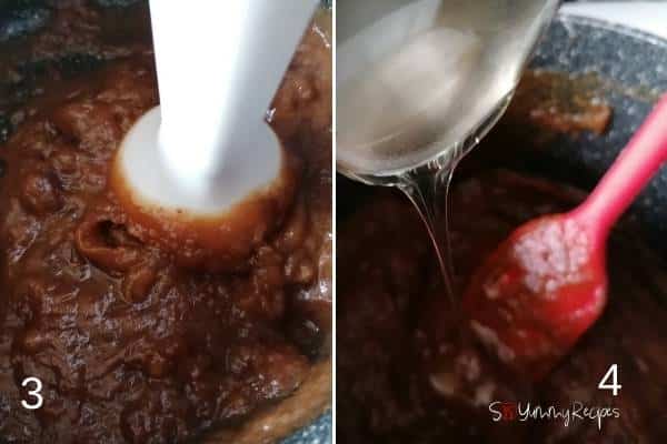 photo collage of making imli ki chatni.