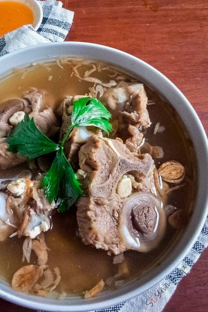 Indonesian Sop Buntut the oxtail soup.