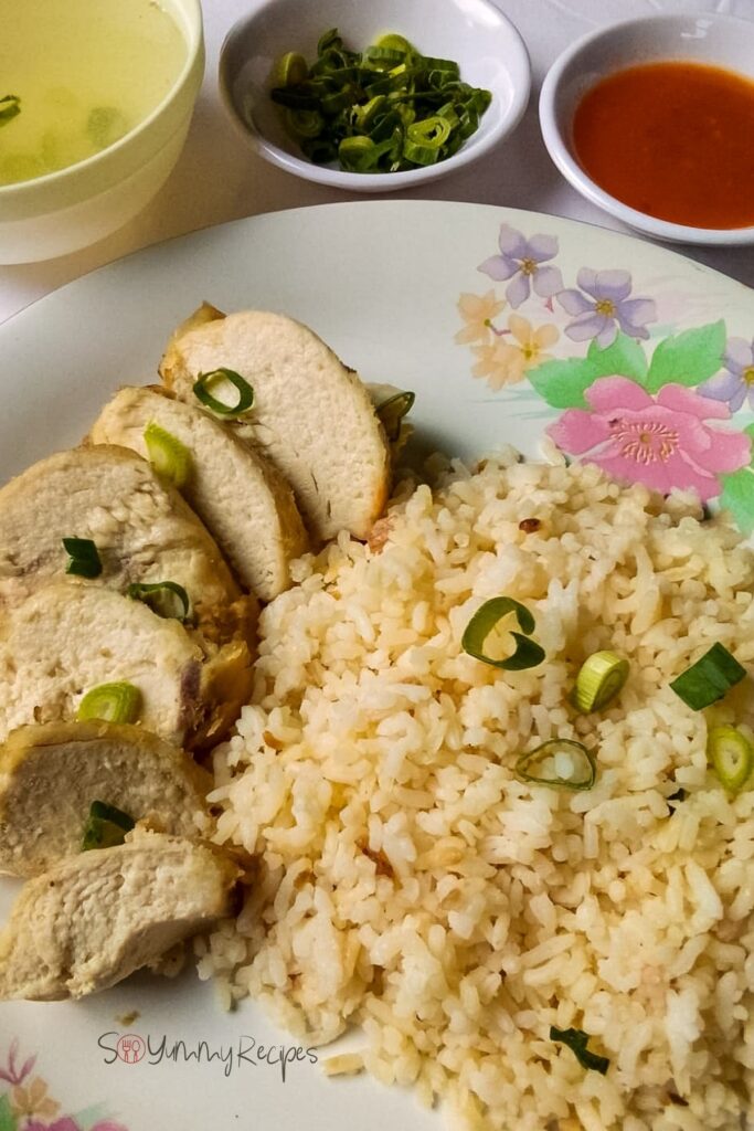 Ayam Hainan - Hainanese Chicken rice.