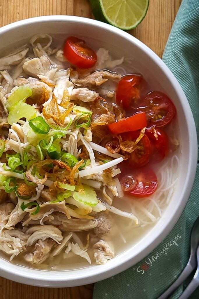 A close-up photo of Soto Ayam.