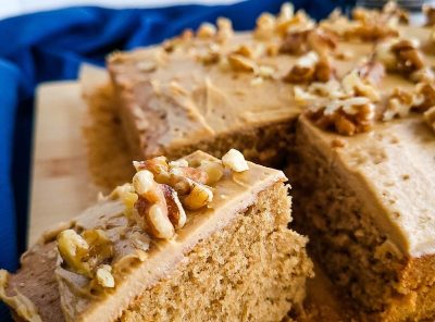 Coffee and Walnut Cake Traybake
