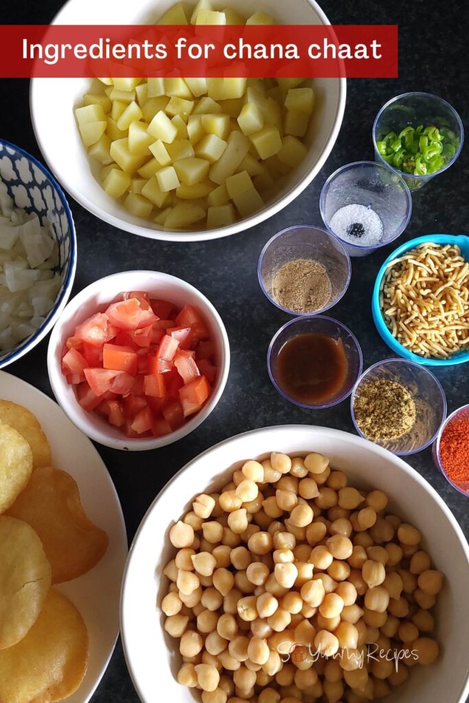 A photo of ingredients for chickpea snack.