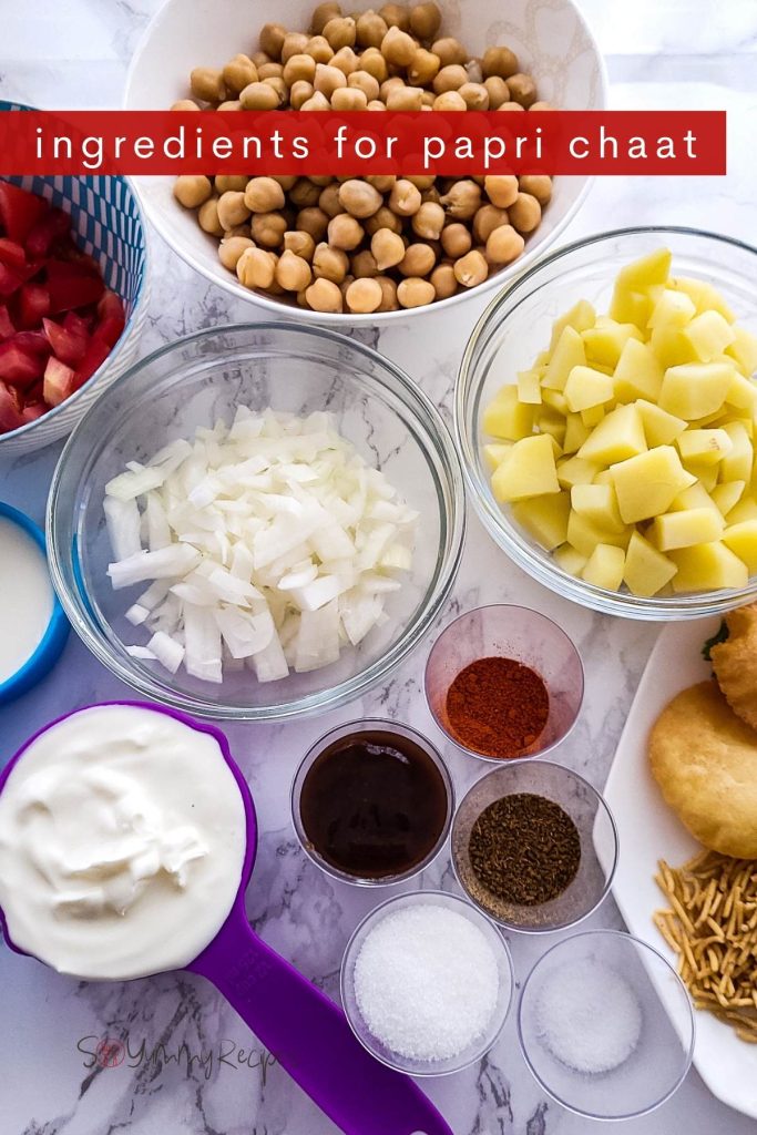 ingredients for papdi chaat
