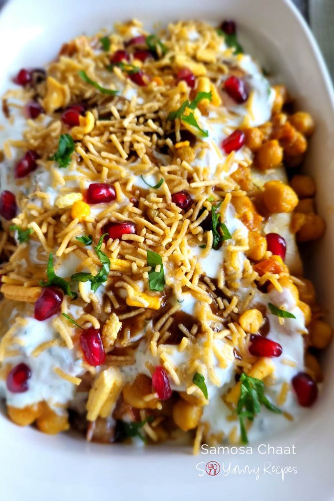 Samosa chaat.