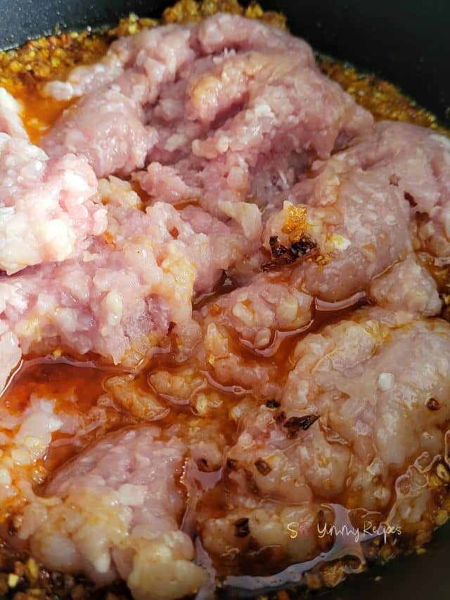 ground chicken in masala.