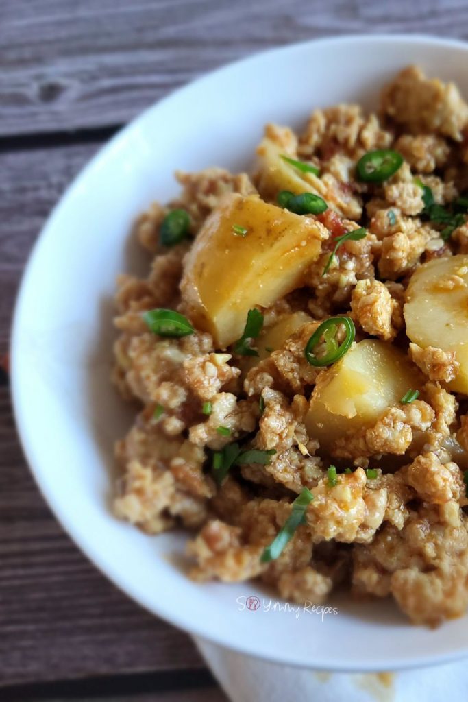 Chicken keema curry.