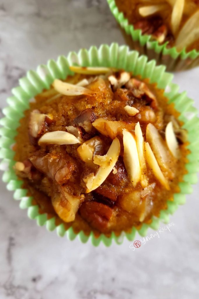 Pumpkin muffins with almond flour. 