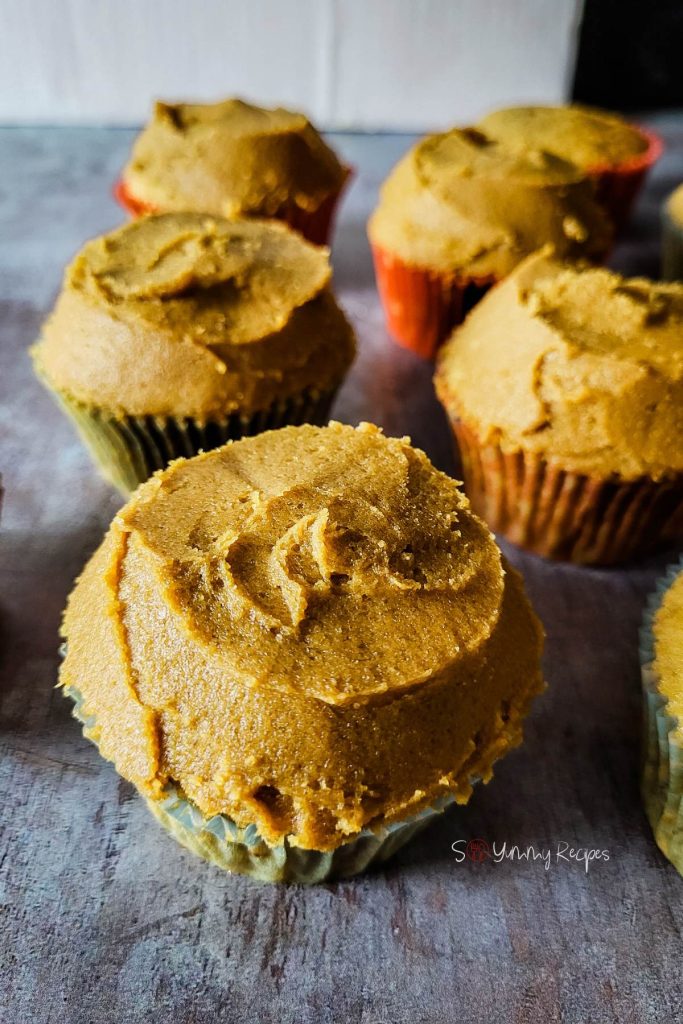 Coffee cupcakes with coffee buttercream.