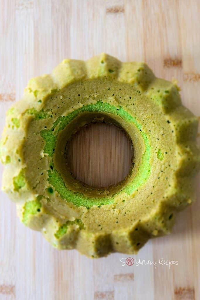 Indonesian pandan cake.