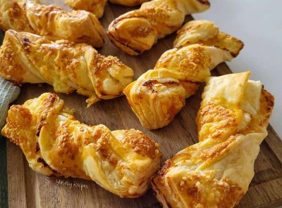 Puff Pastry Cheese Straws With Three Cheeses