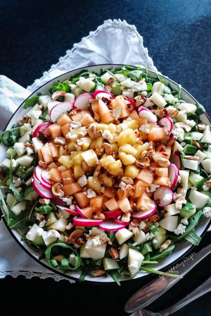 Apple salad with balsamic vinaigrette.