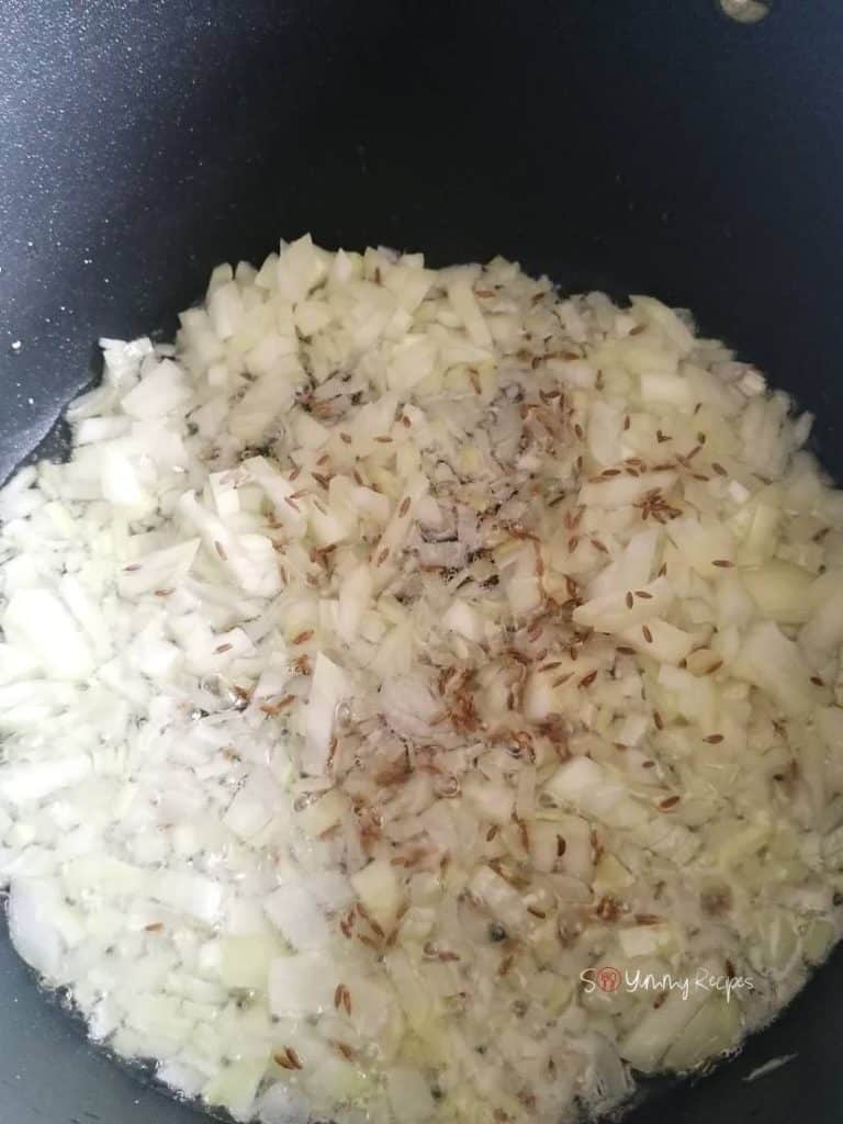 Chopped onion.