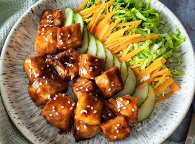Easy Air Fryer Teriyaki Salmon Bites in 15 Minutes