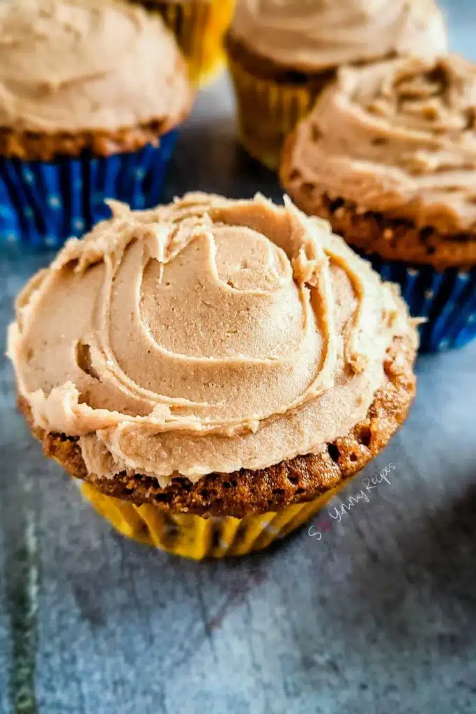 Cupcakes with hot chocolate flavored frosting.