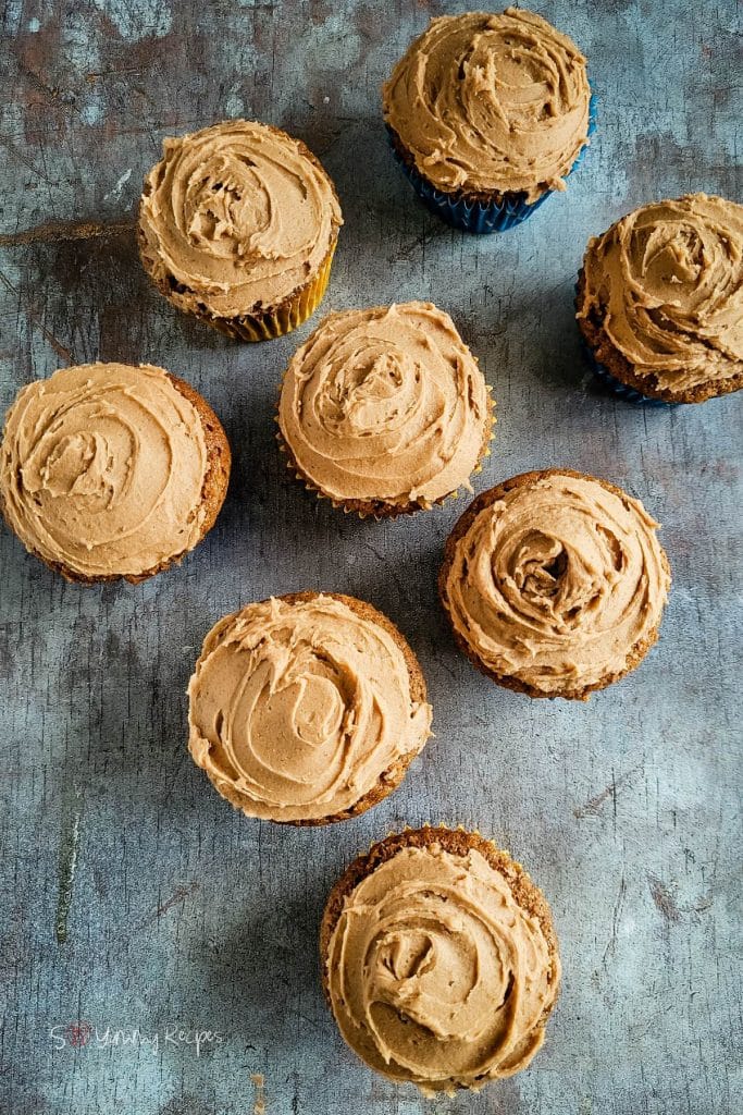 Frosted chocolate cupcakes