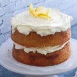 2 layer lemon curd cake.