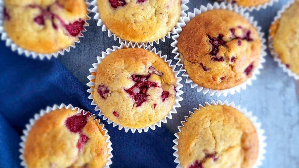 lemon and raspberry muffins.