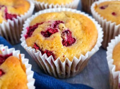 Super Moist Lemon Raspberry Muffins