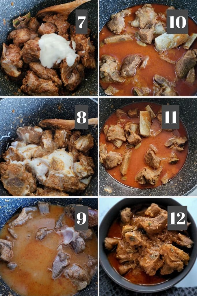 Photo collage how to make rogan josh, part two.